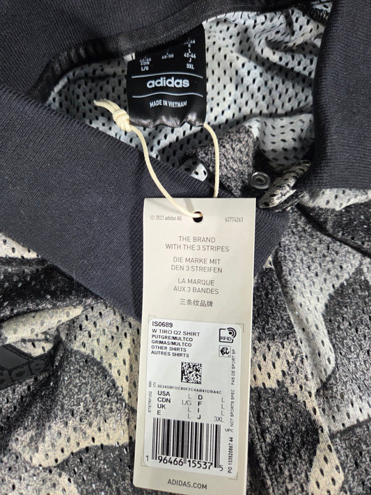 Adidas Women's (Size L) Tiro All-Over Print Mesh Resort Shirt