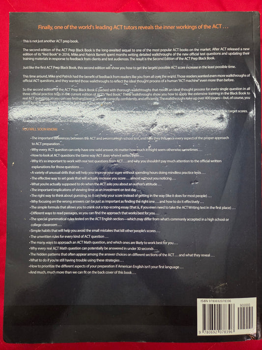 ACT Prep Black Book: The Most Effective ACT Strategies Ever Published | Mike Barrett