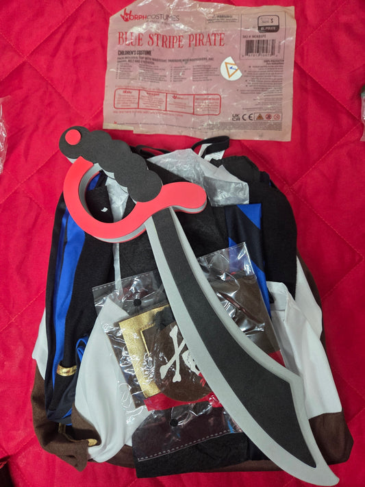 New Pirate Costume Size S (4-6 years) for Kids