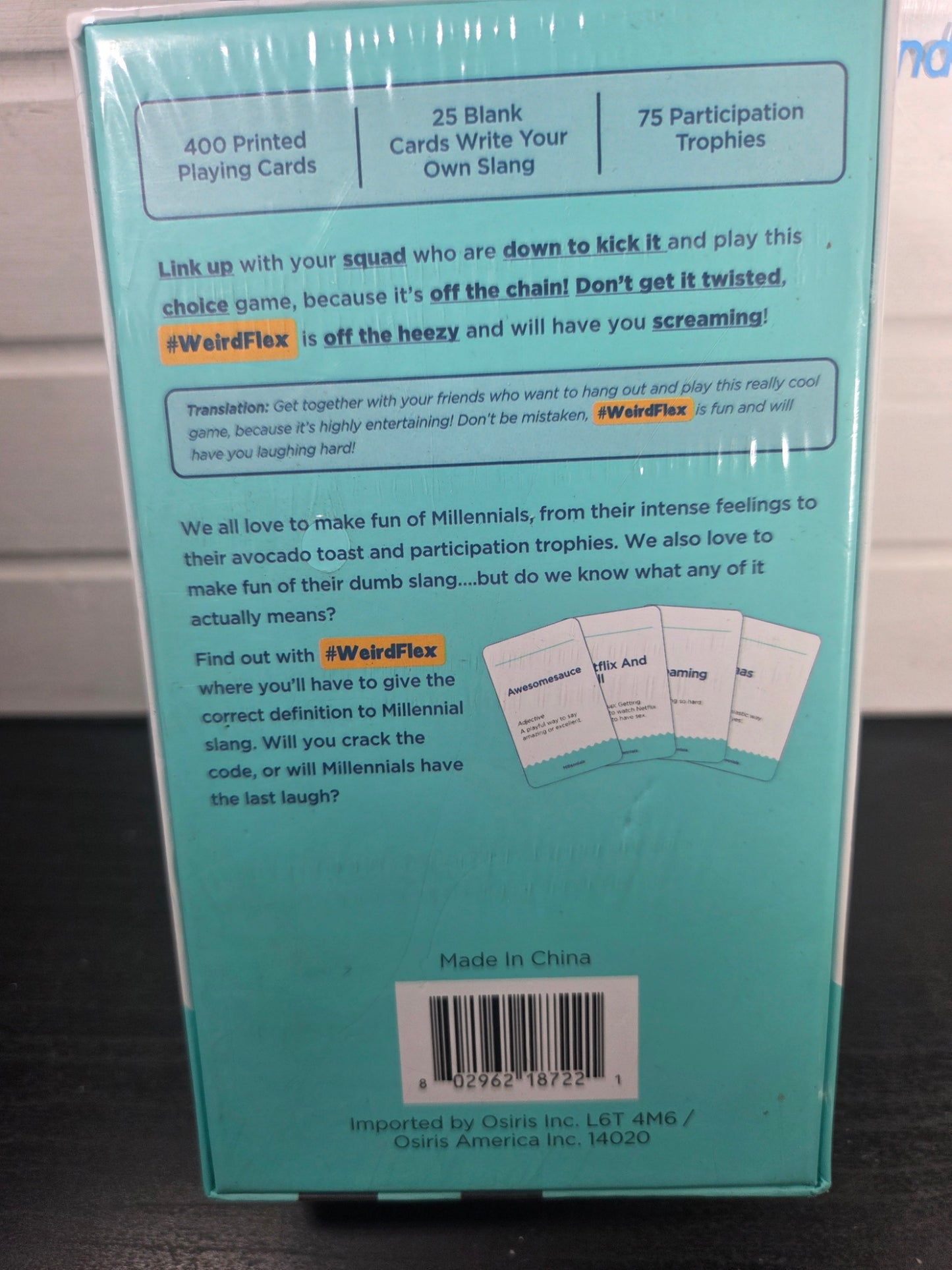 WeirdFlex: the Millennial Slang Face-Off Card Game, Osiris
