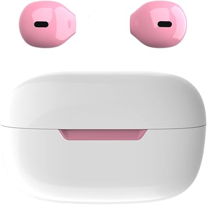 New eleror Invisible Wireless Blue Tooth Earbuds Mini Earpiece Small Ear buds (Pink)