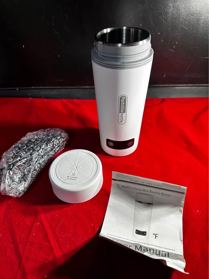 New Mini Electric Travel Kettle with Temp Control, LCD, 304 Stainless, Auto Shut-Off, BPA Free