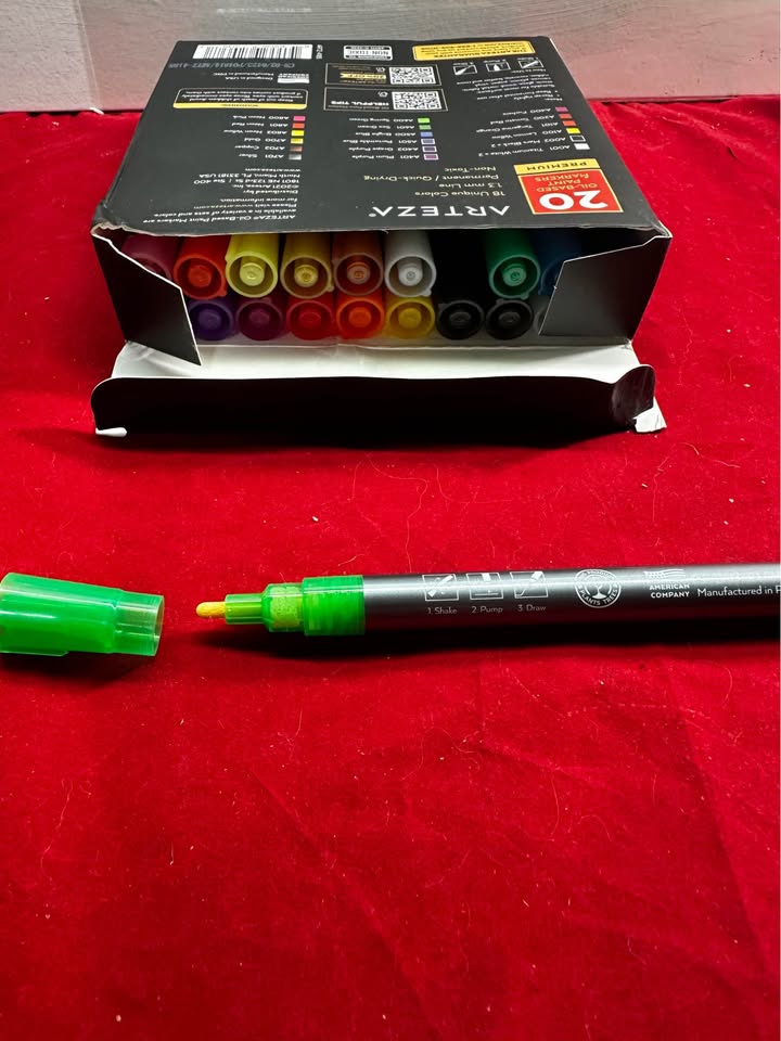 Arteza Oil-based Bullet nib Markers- 20 Piece (18 colors)