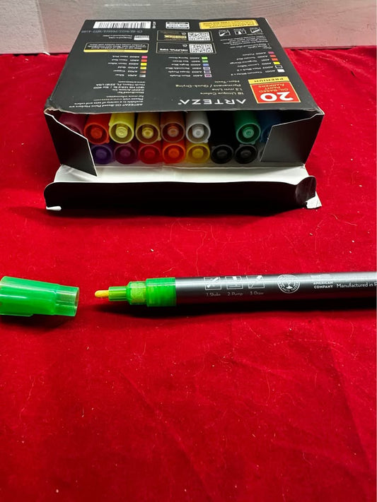 ARTEZA Arteza Oil-based Bullt-nib Markers- 20 Piece (18 colors)