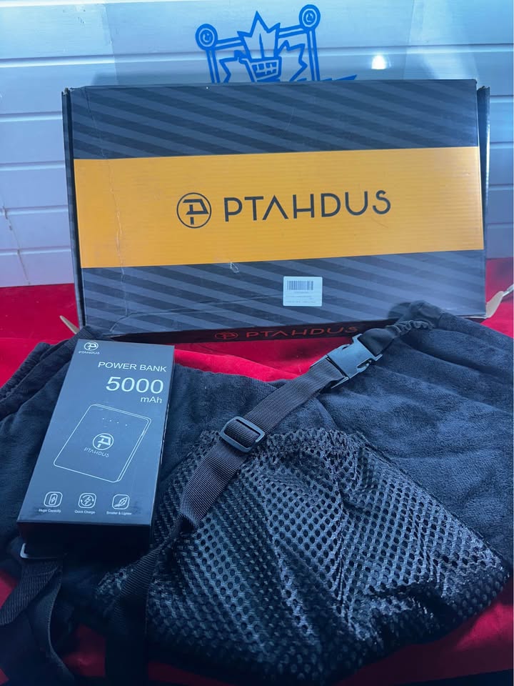Heated Hand Warmer Pouch, Rechargeable Battery, 4 Heat Areas/Modes, PTAHDUS