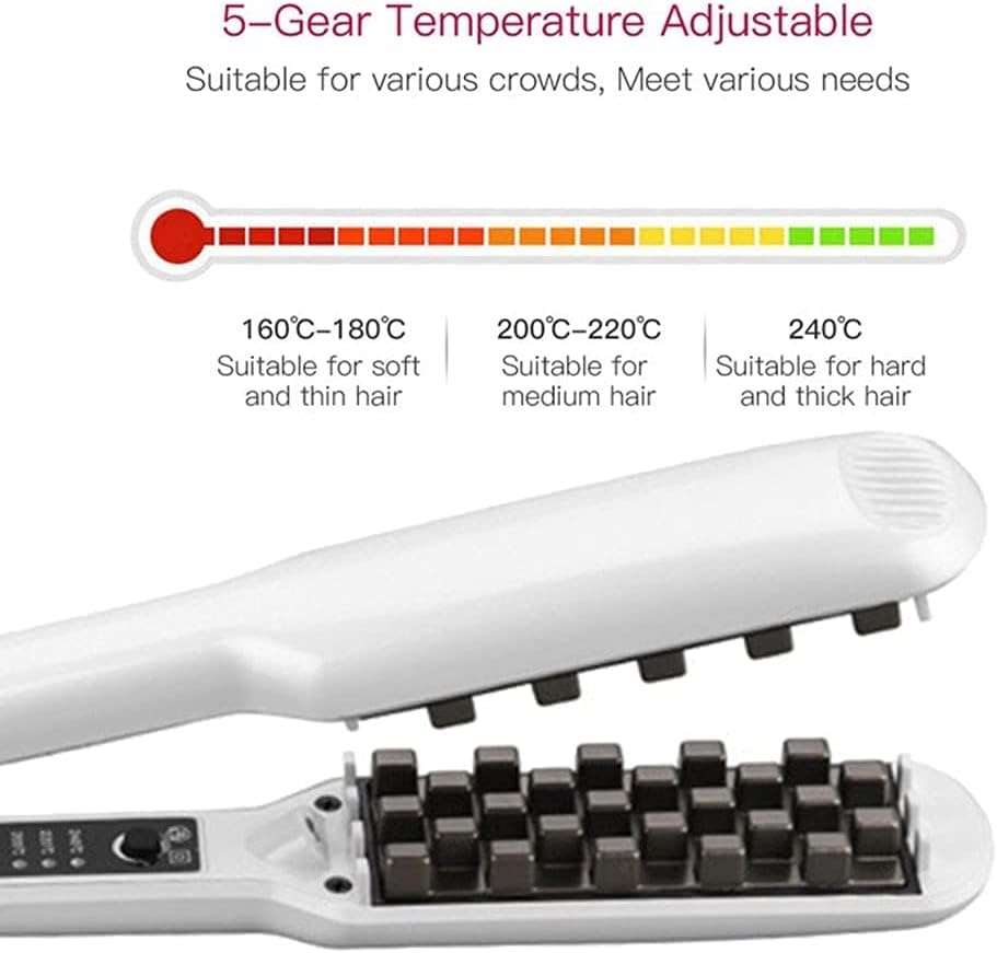 Hair Crimper, Ceramic, Professional, 5 Temperatures, for Volumizing, Curling, Corn Hair