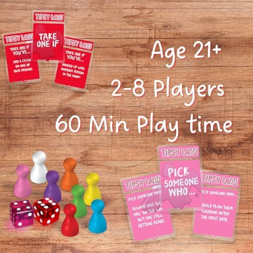Tipsyland : Original Edition, Fun Challenges, Dares & Mini-Competitions, 3-8 Players, 18+