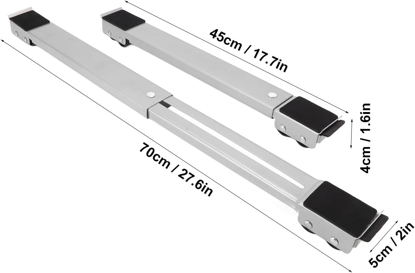 2 Sets Heavy Duty Extendable Appliance Rollers, Mobile Base for Furniture & Washing Machines