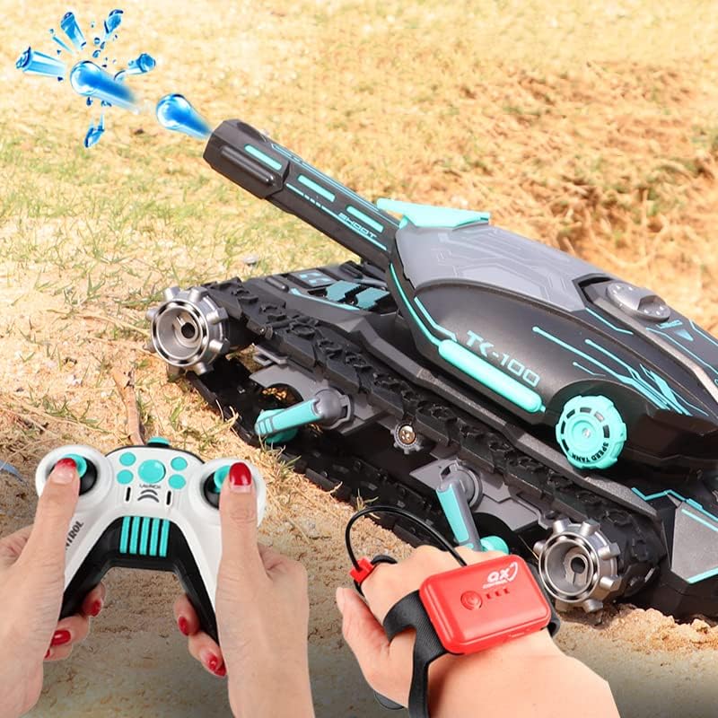 Water Bomb RC Tank, Gesture Sensing, 4WD, 360° Rotating, KINGCOO, 1:16 Scale