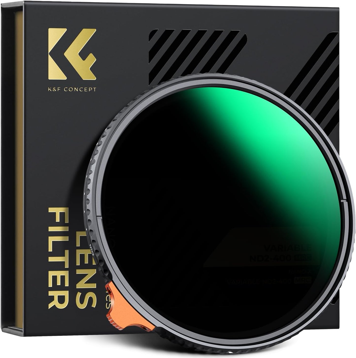 82mm Variable ND Filter ND2-ND400 (1-9 Stops), HD 28 Multi-Coated Glass, Nano-X, K&F Concept