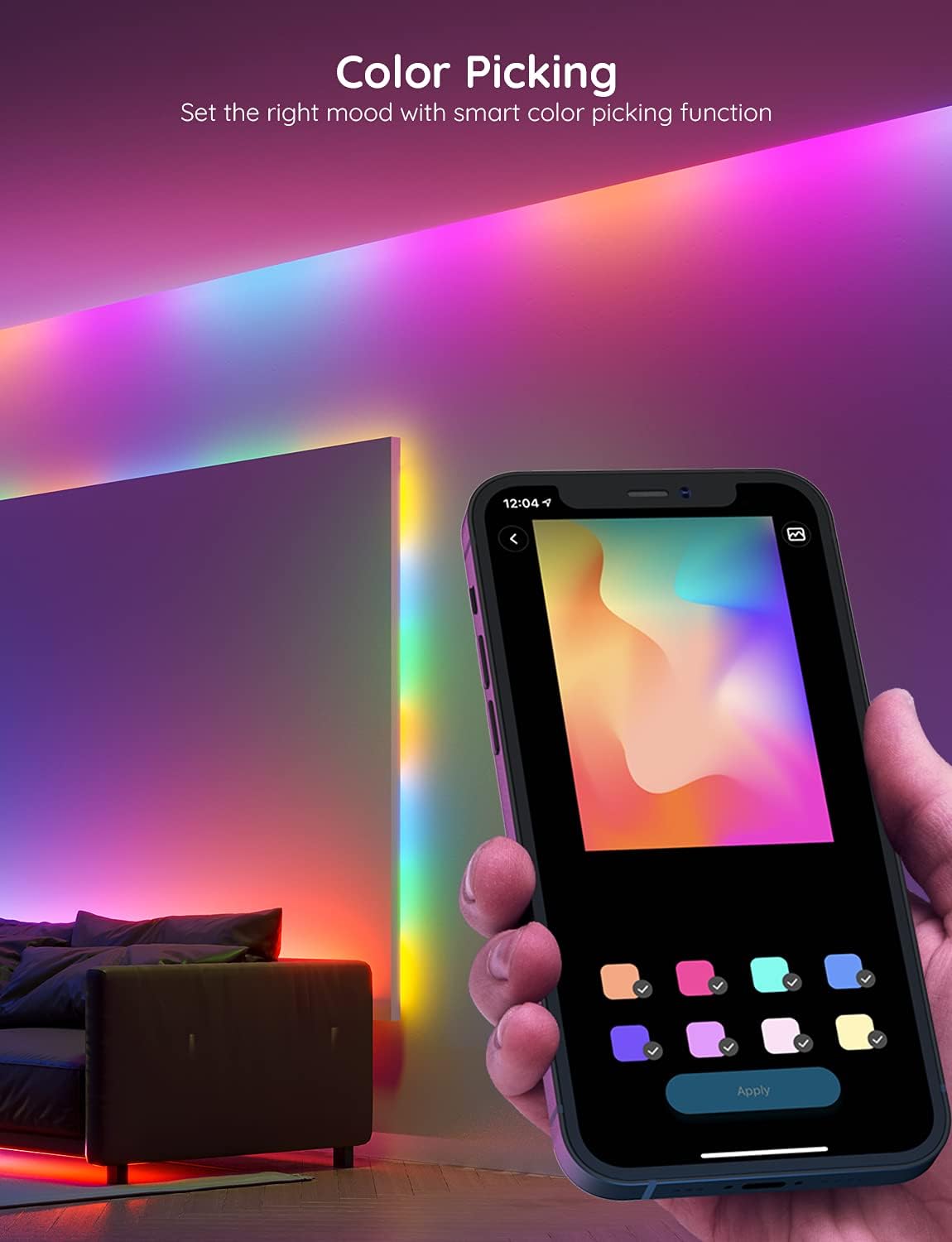 New Govee RGBIC LED Strip Lights, Segmented App Control, Music Sync, 32.8ft (2 x 5 m rolls), H6126