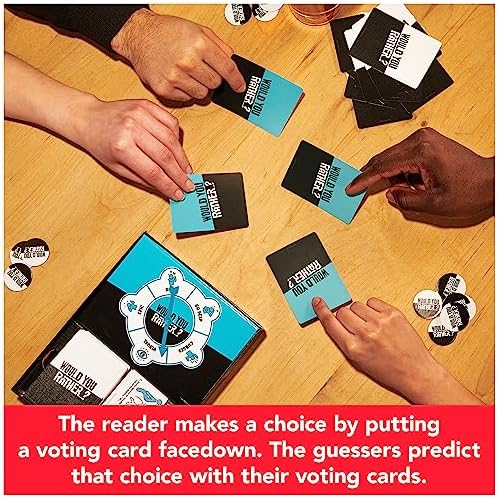 Would You Rather? : Funny Party Card Game, 3-6 Players, Ages 14+, Spin Master Games