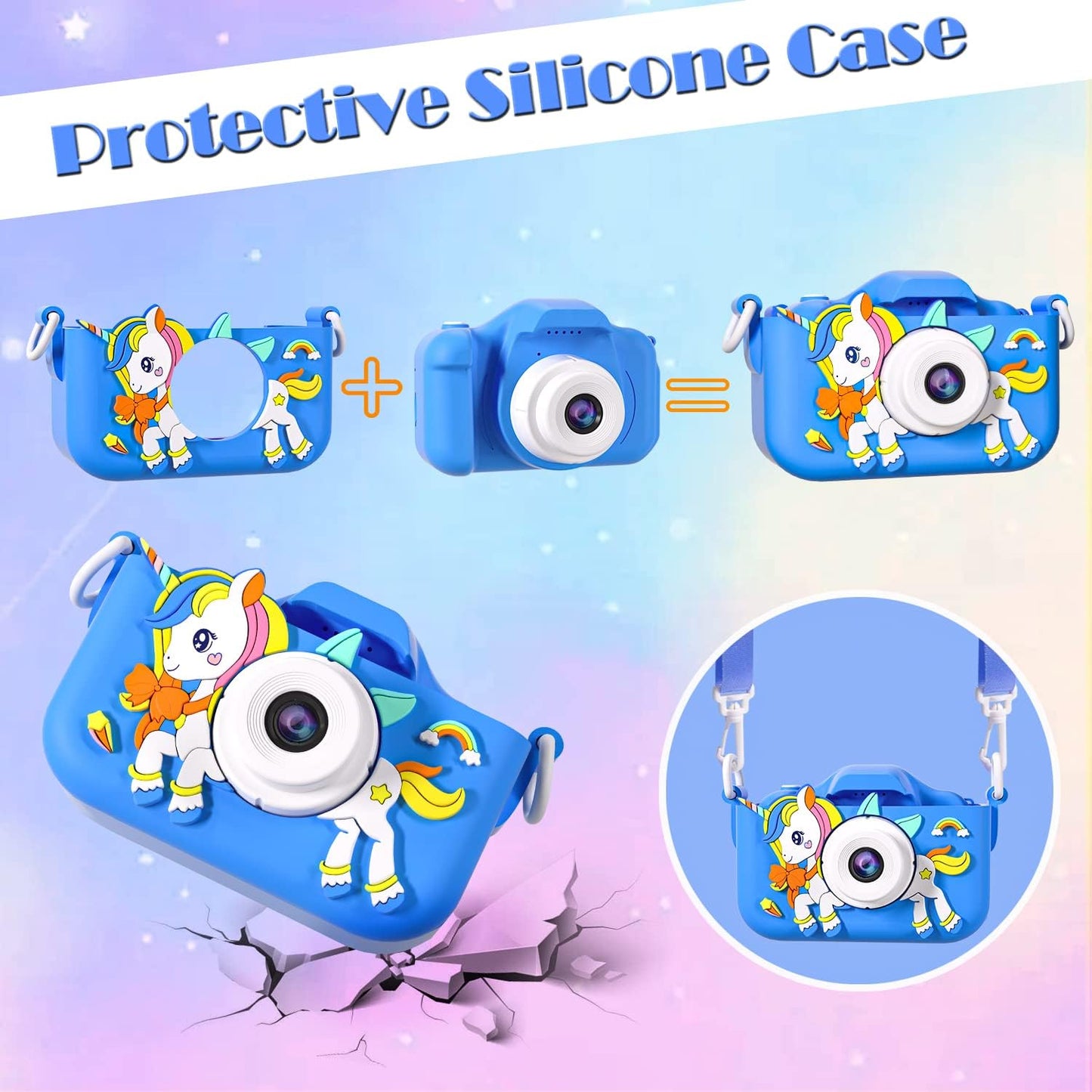 Kids Camera for 3-12 Year Old, 32GB Card, Blue