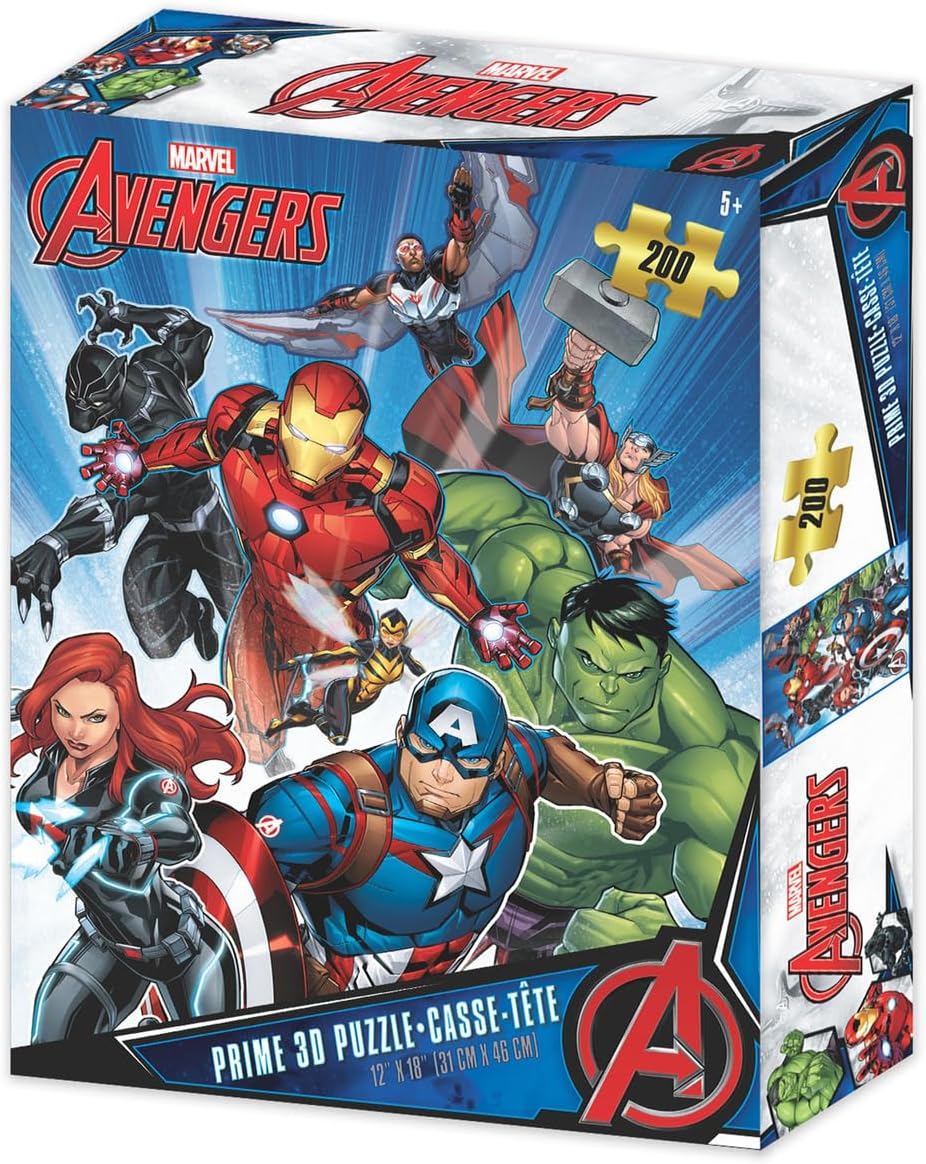 Marvel Avengers : Prime 3D Lenticular Puzzle, 200 Pieces, 6+, 18" x 12"