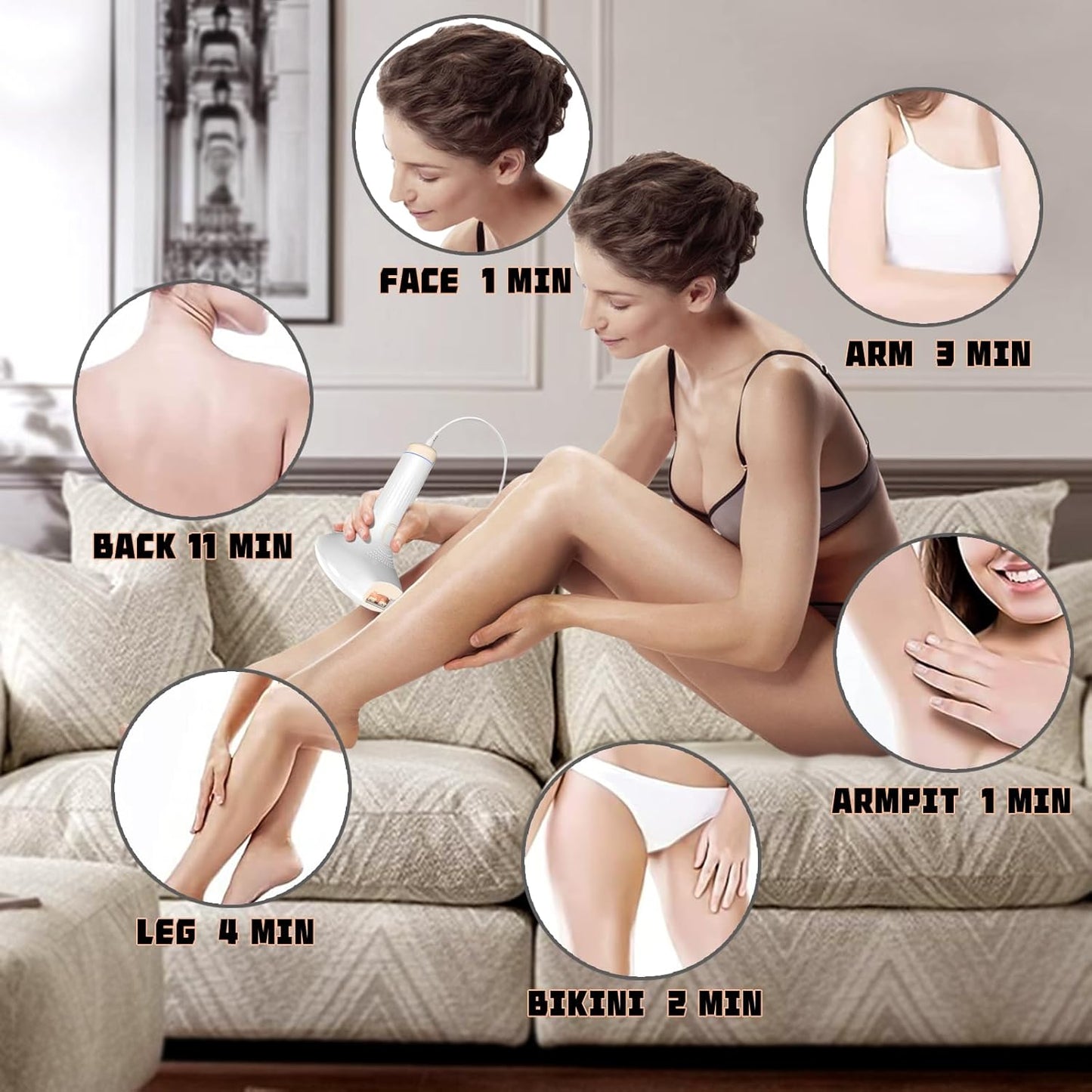 New PIEEF Hair Removal Device, Ice Cooling, Auto Flash, 999999 flashes, At Home Hair Epilator
