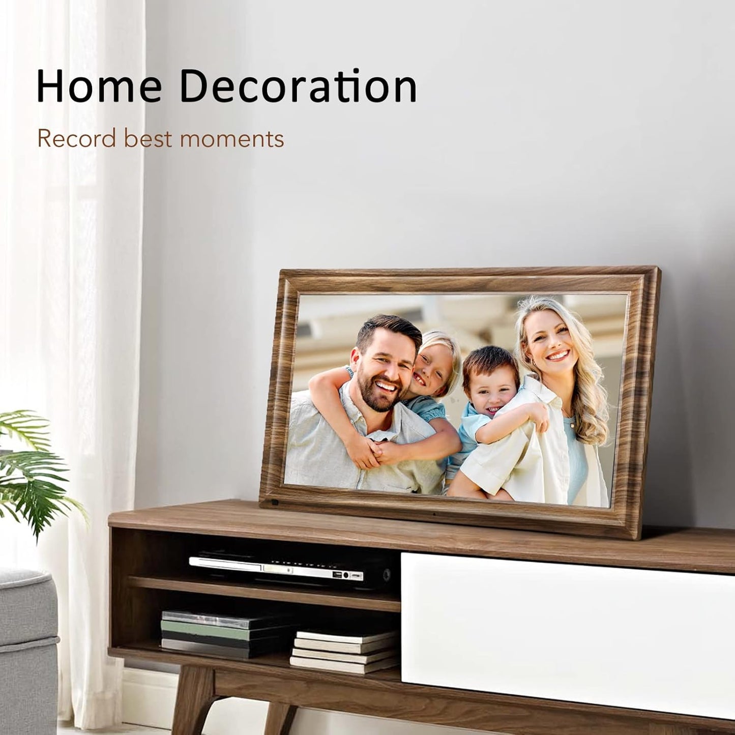 16 Inch Digital Photo Frame, Share via App, 32GB Storage, Motion Sensor, Wall Mountable