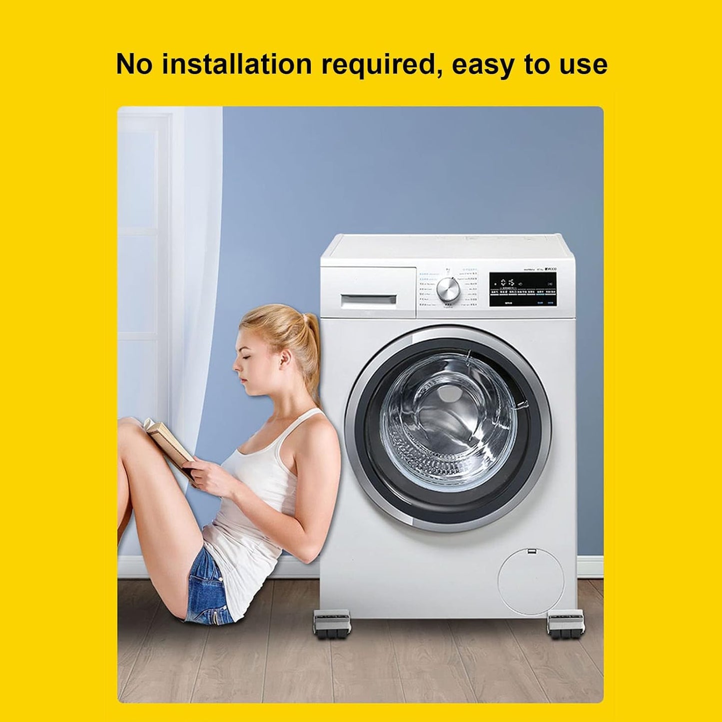 2 Sets Heavy Duty Extendable Appliance Rollers, Mobile Base for Furniture & Washing Machines