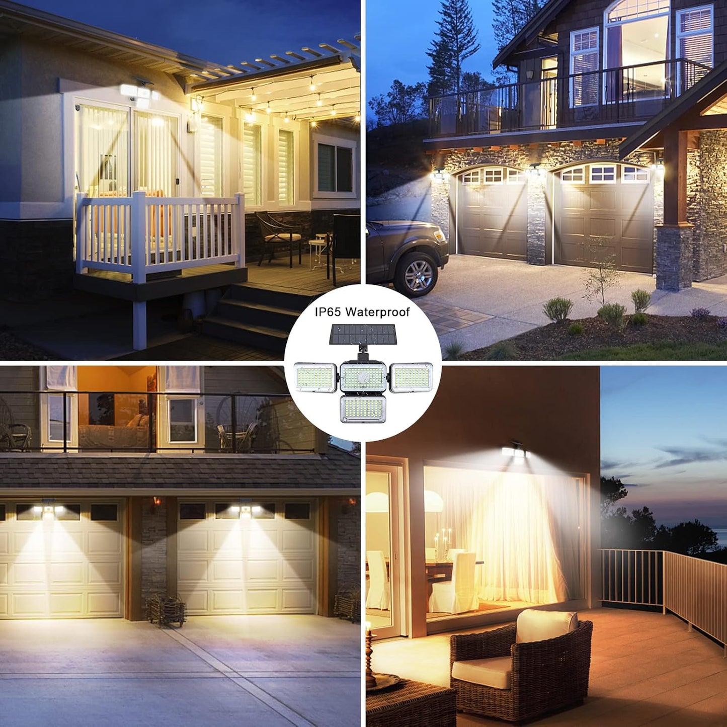 Outdoor Solar Motion Sensor Lights, Waterproof, with Remote for Patio/Yard/Garden, 2 Pack