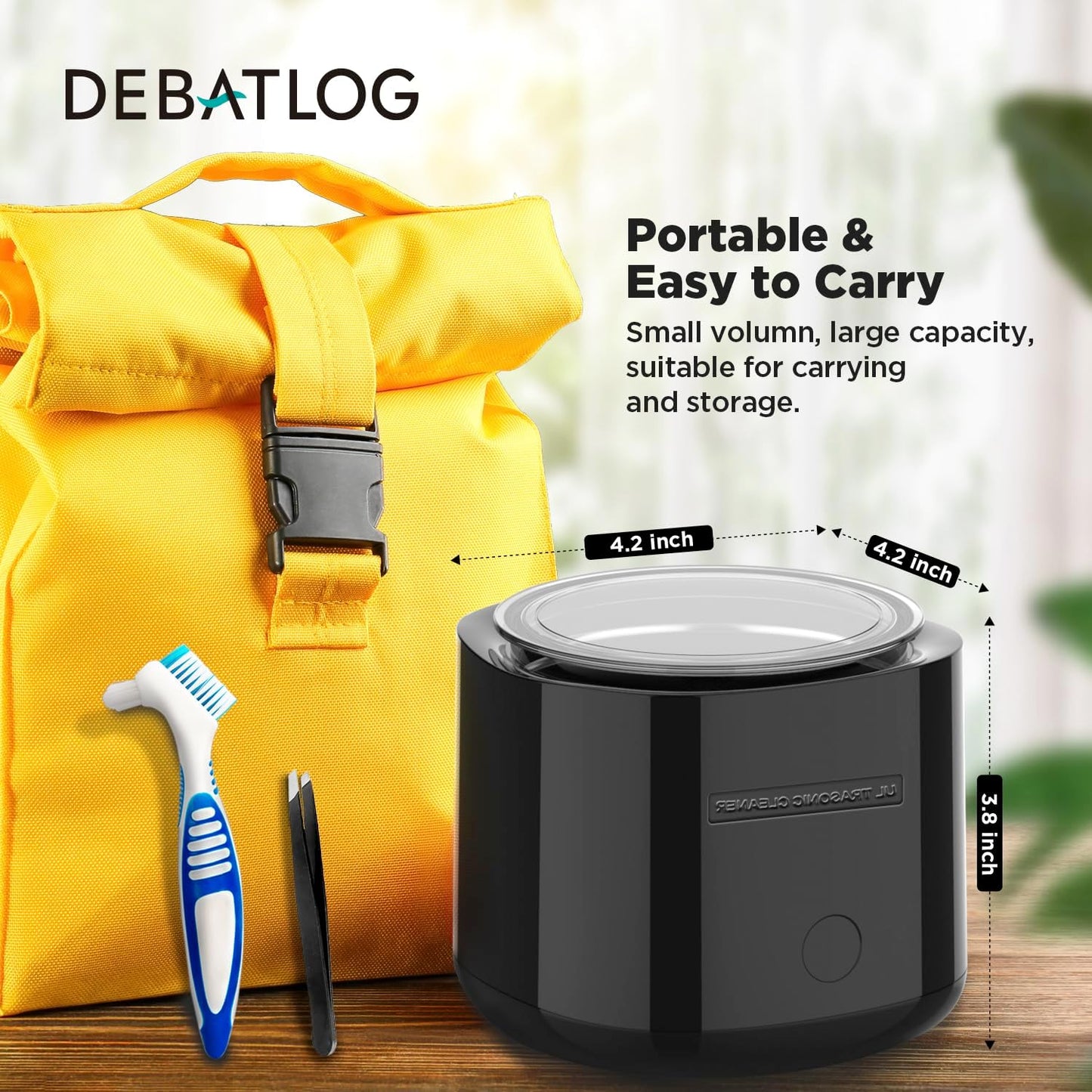 New DEBATLOG Ultrasonic Cleaner for Retainers, Jewelry, Portable, 180ML