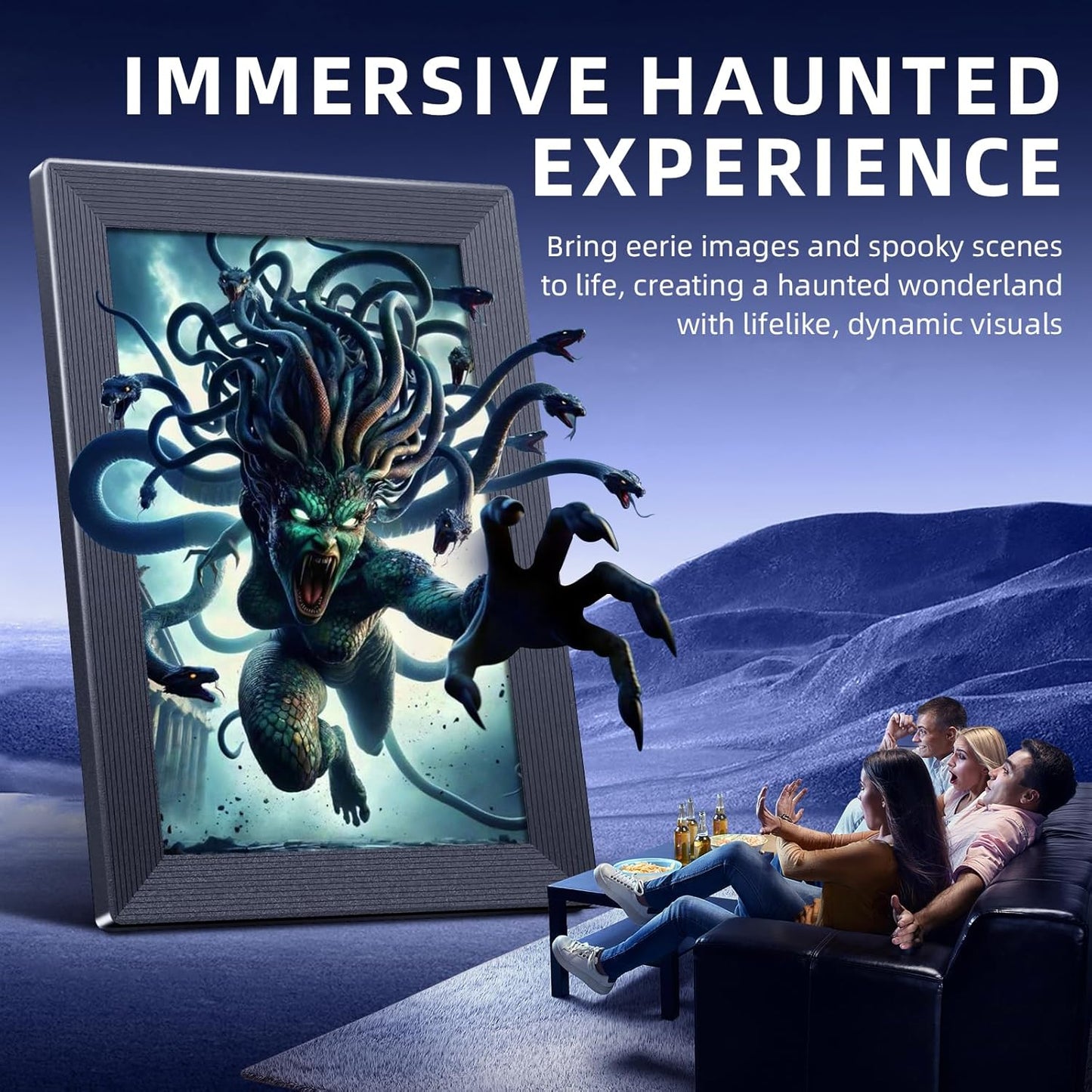 3D Digital Photo Frame, Uses WiFi , 10.1" Touchscreen, 32GB, Instant Share, Plimpton