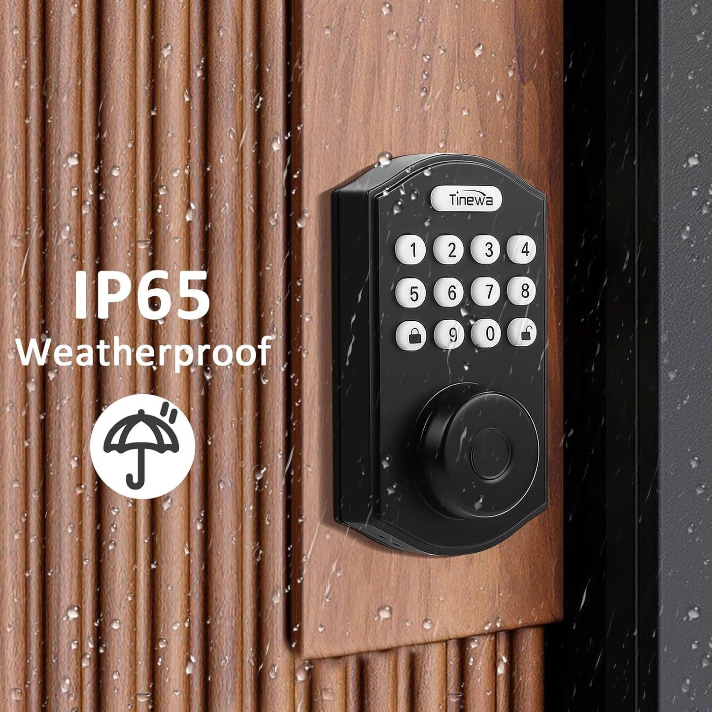 New Door Lock, Deadbolt, Fingerprint, Digital Keypad, Auto Lock, App Control, DLE601BK