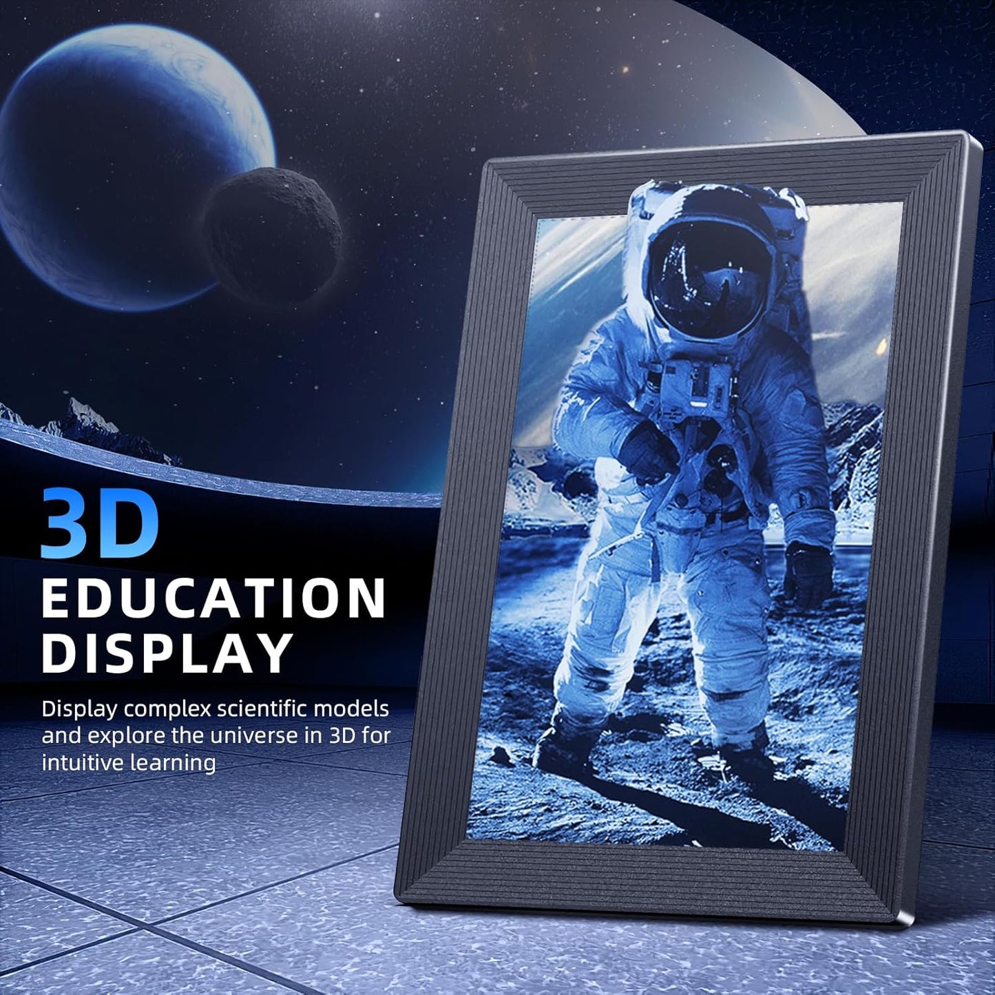 3D Digital Photo Frame, Uses WiFi , 10.1" Touchscreen, 32GB, Instant Share, Plimpton