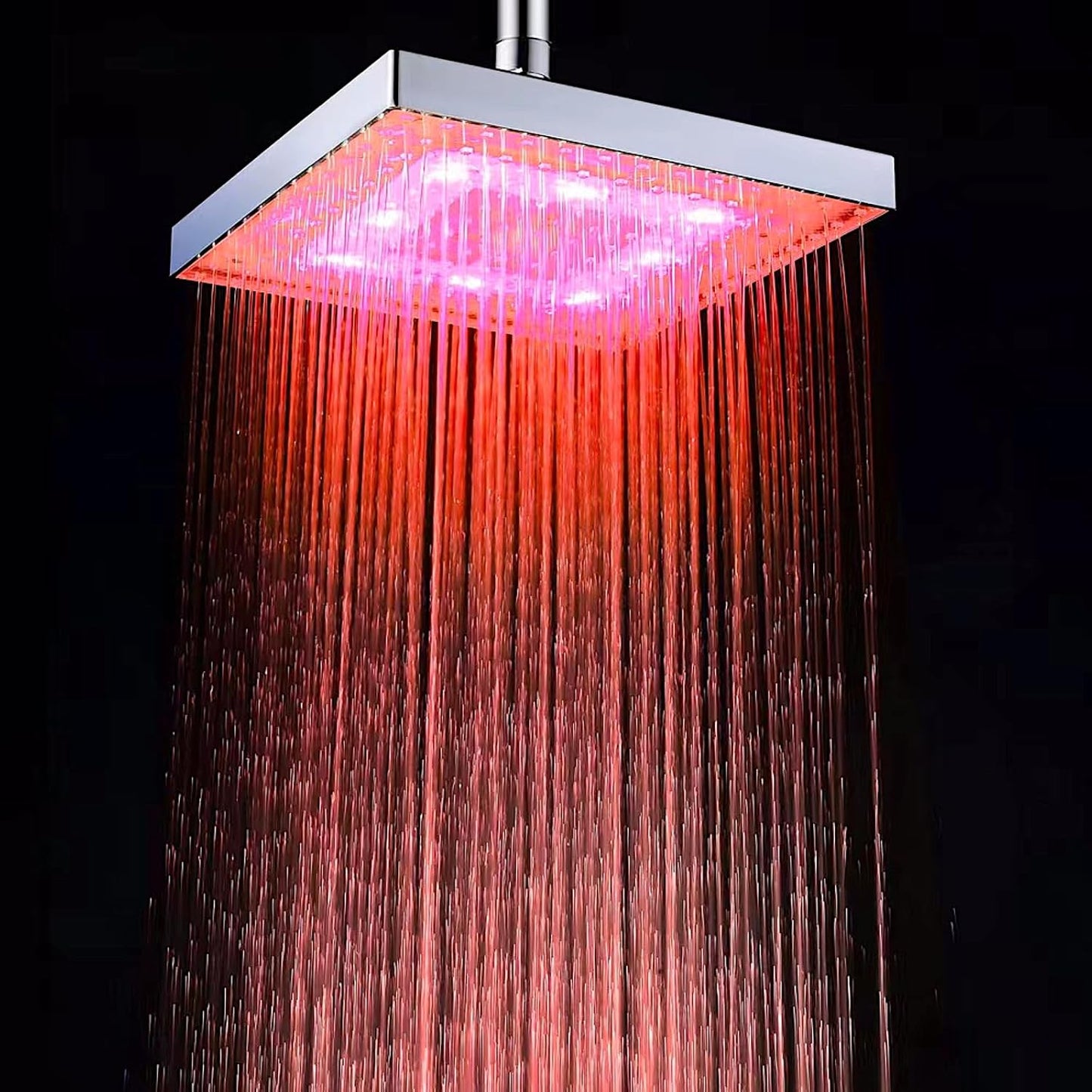 Atopskins LED Shower Head, Color Changing, 8 inch, Rainfall, High Pressure