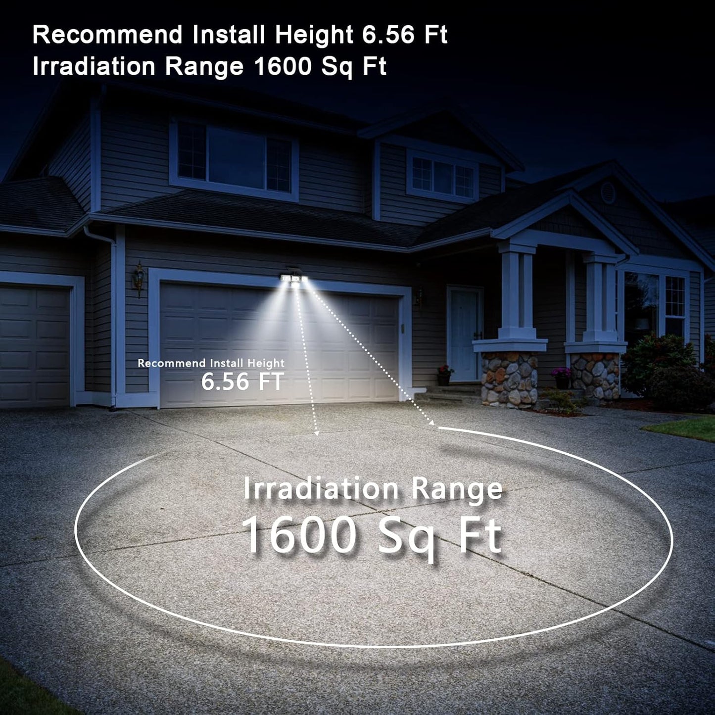 Outdoor Solar Motion Sensor Lights, Waterproof, with Remote for Patio/Yard/Garden, 2 Pack