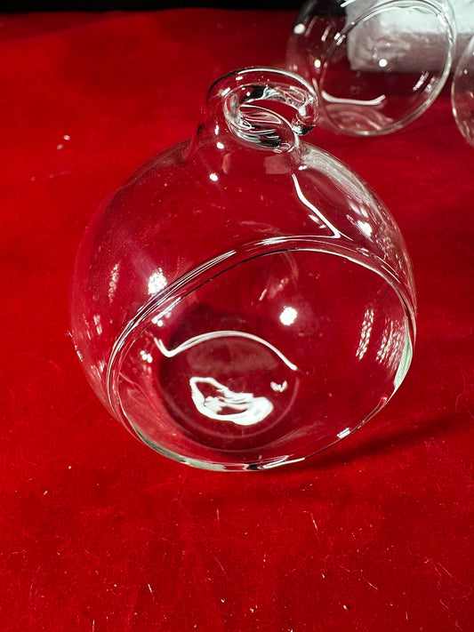 Glass Terrarium Globe Ornaments, 3.15" Diameter, 12 Pcs, Hanging Candle Holders, NUPTIO