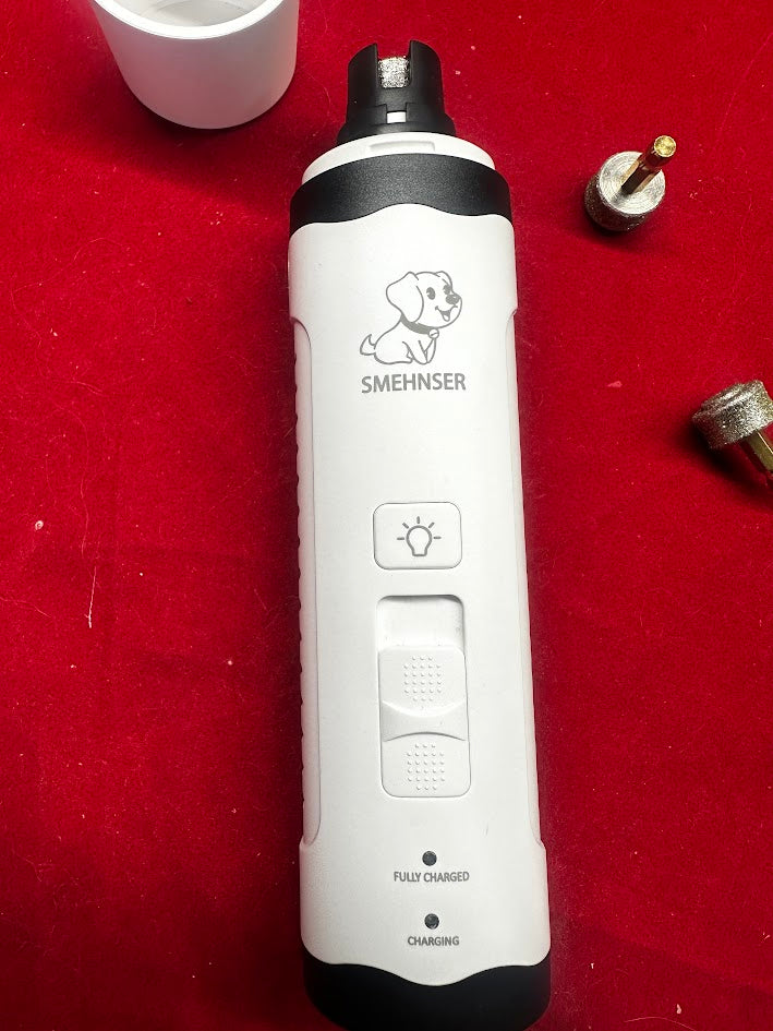 slaixiu Dog Nail Grinder, 2-Speed Electric, Quiet, 2 LED Lights, for Dogs
