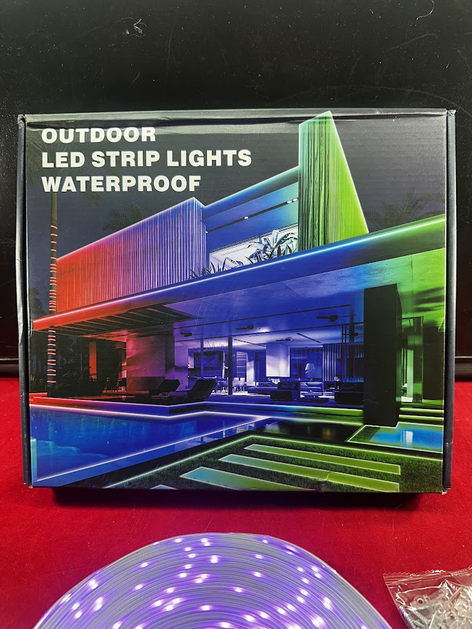 100ft Outdoor LED Strip Lights, Waterproof, Bluetooth App, Music Sync, AILBTON