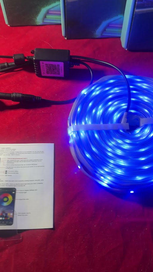 60ft Outdoor LED Strip Lights, Waterproof, Bluetooth App, Music Sync, AILBTON