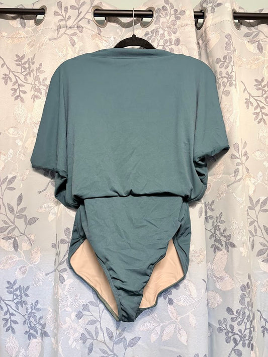 Dance Costume -Adult Medium - Reversible Black / Aqua Green