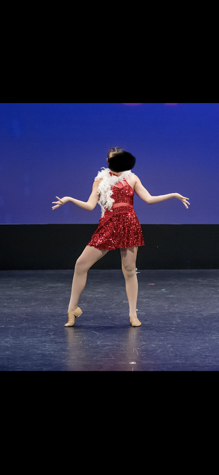 Dance Costume - Child Large - Red Sequin Dress
