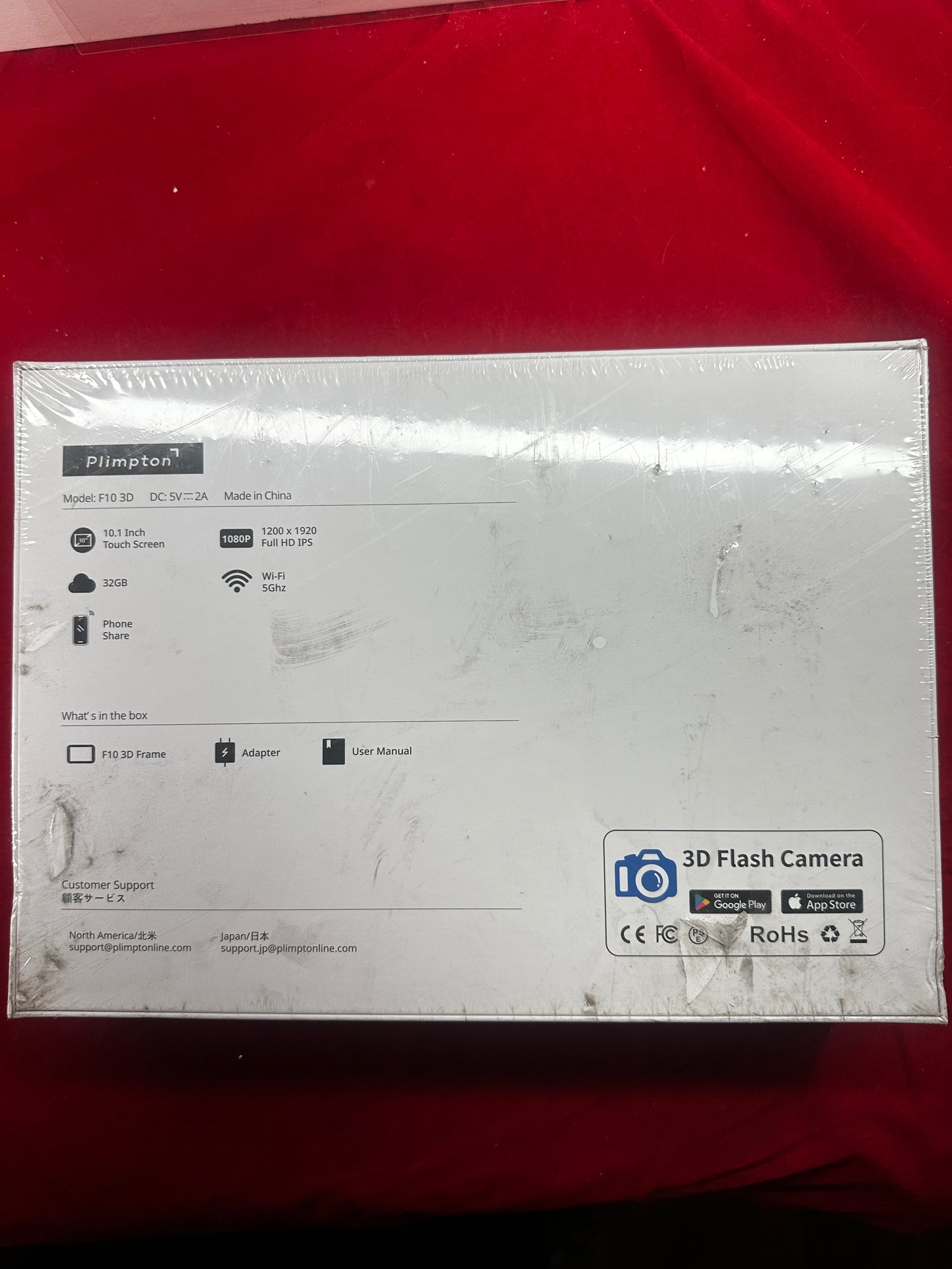 3D Digital Photo Frame, Uses WiFi , 10.1" Touchscreen, 32GB, Instant Share, Plimpton