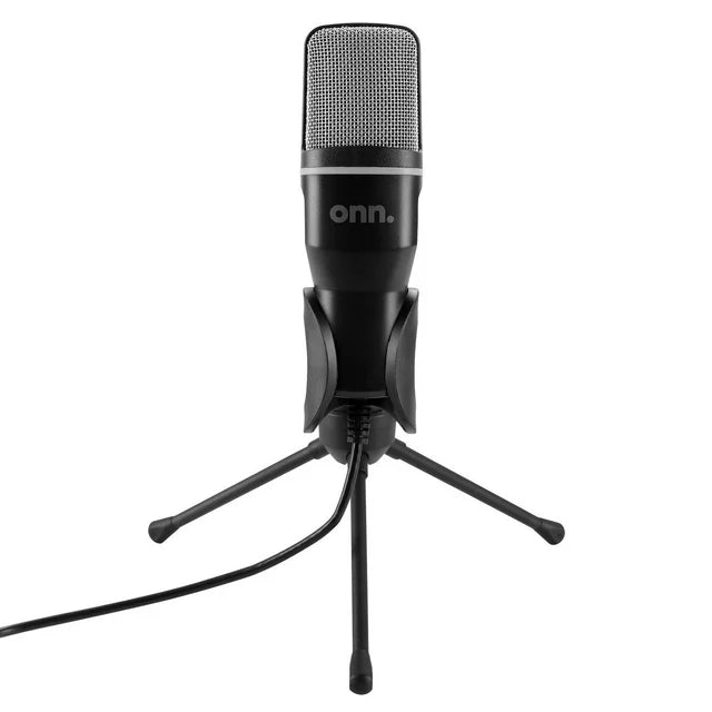 Omnidirectional Computer Microphone with Adjustable Tripod, onn