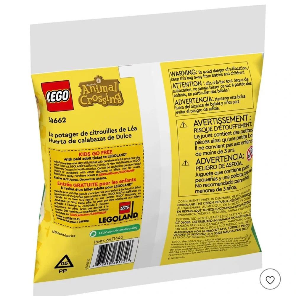LEGO Animal Crossing Maple's Pumpkin Garden 30662, 29 Pieces, Polybag