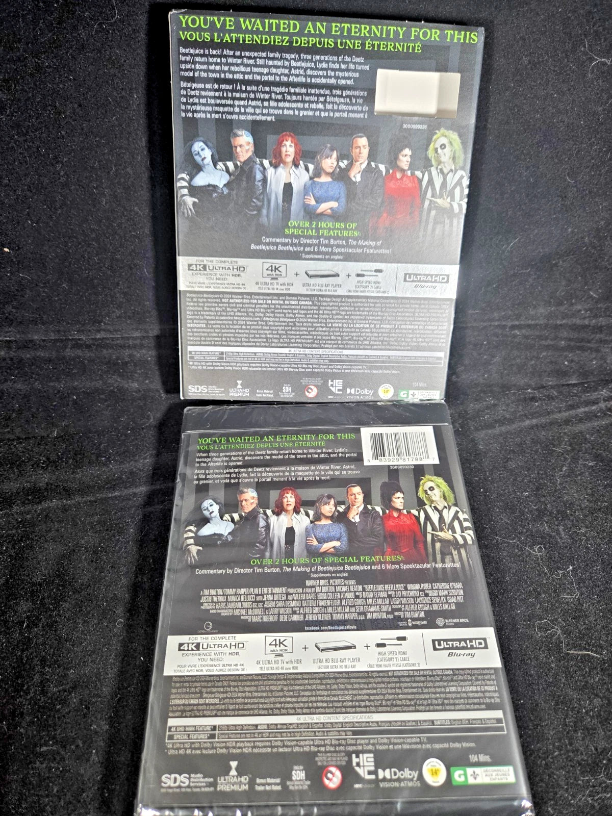Beetlejuice Beetlejuice | 4K Ultra HD | Slipcover, Bilingual | New Factory Sealed