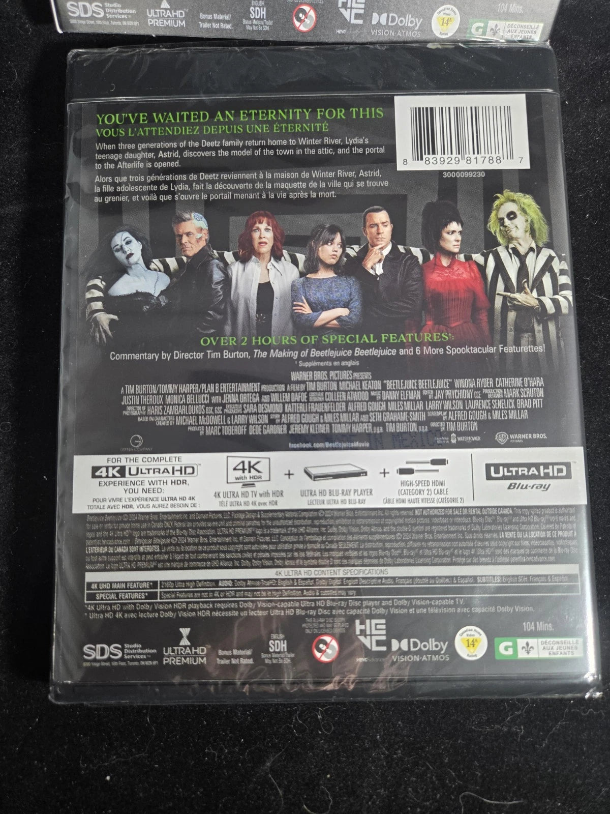 Beetlejuice Beetlejuice | 4K Ultra HD | Slipcover, Bilingual | New Factory Sealed