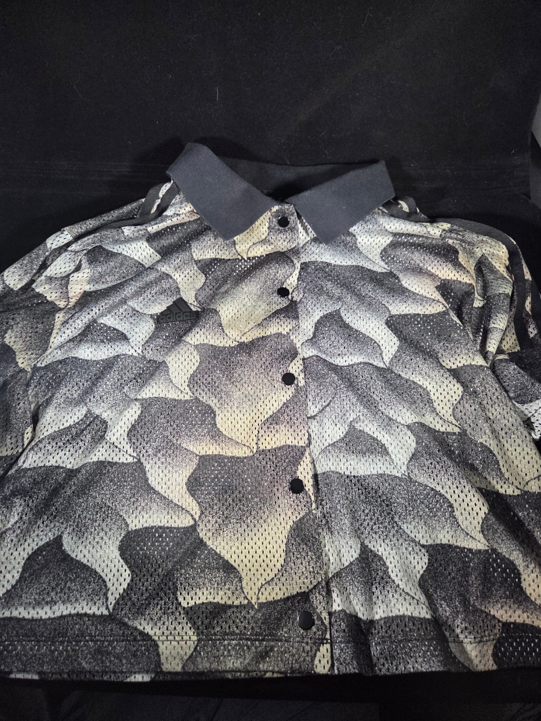 Adidas Women's (Size L) Tiro All-Over Print Mesh Resort Shirt
