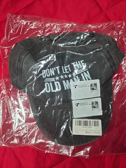 Black "Don't Let the Old Man In" Baseball Caps Adjustable Washed Dad Sun Unisex