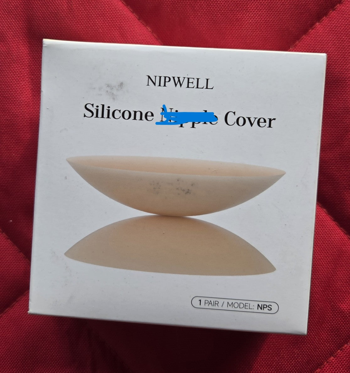 Reusable Waterproof Silicone Nipple Covers, Strapless Pasties, Crème S, Black Travel Box
