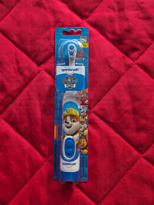 Kids Electric Toothbrush, PAW PATROL, Soft Bristles, Duracell Batteries Included, Spinbrush