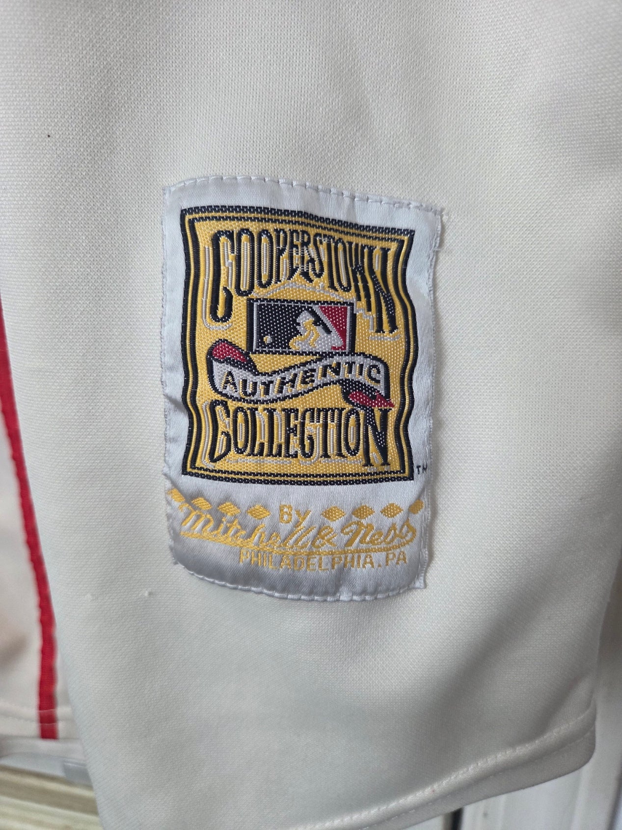 Ted Williams Boston Red Sox 1939 Cream Jersey - Used - Size 50 - Mitchell & Ness