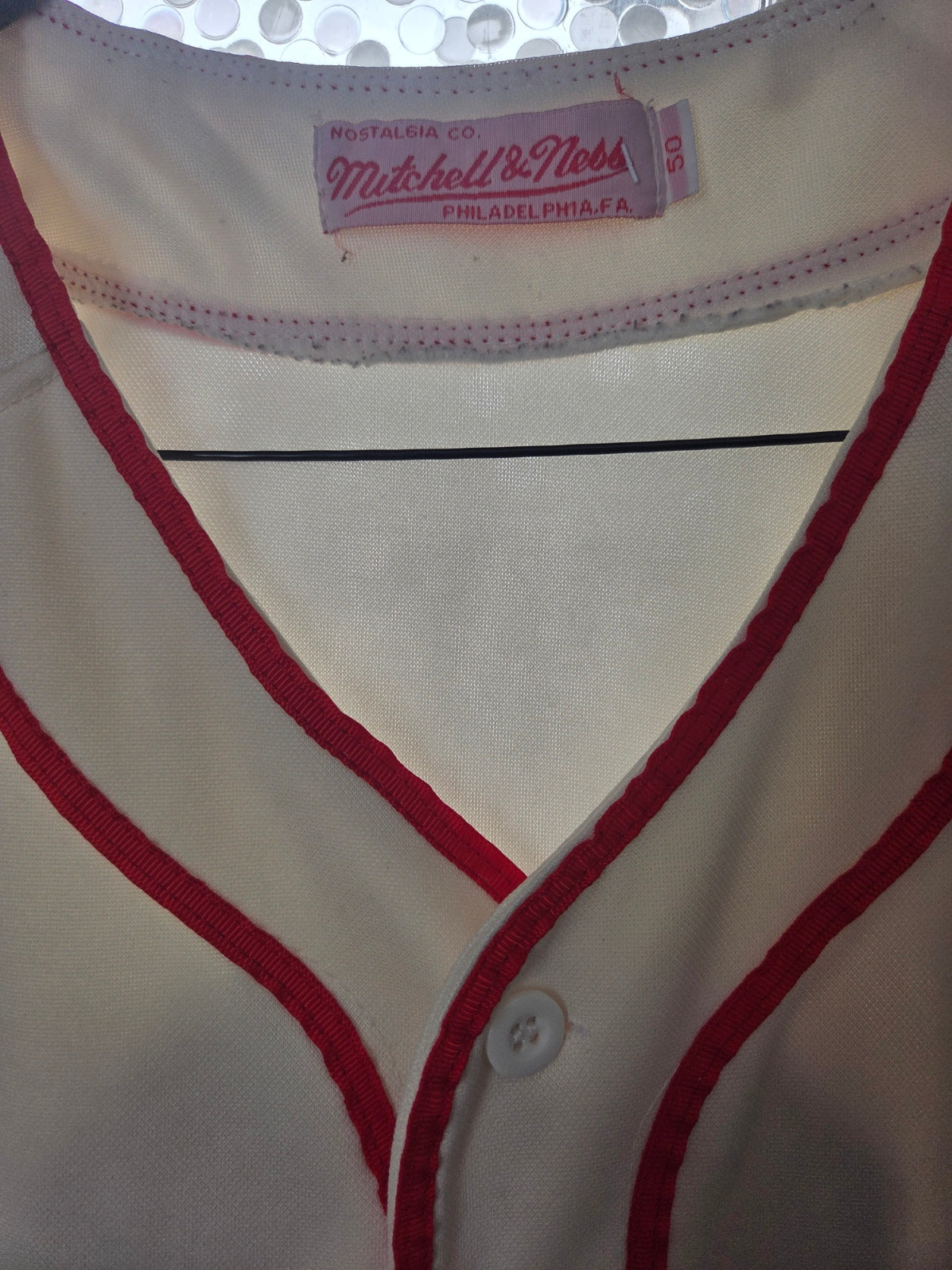 Ted Williams Boston Red Sox 1939 Cream Jersey - Used - Size 50 - Mitchell & Ness