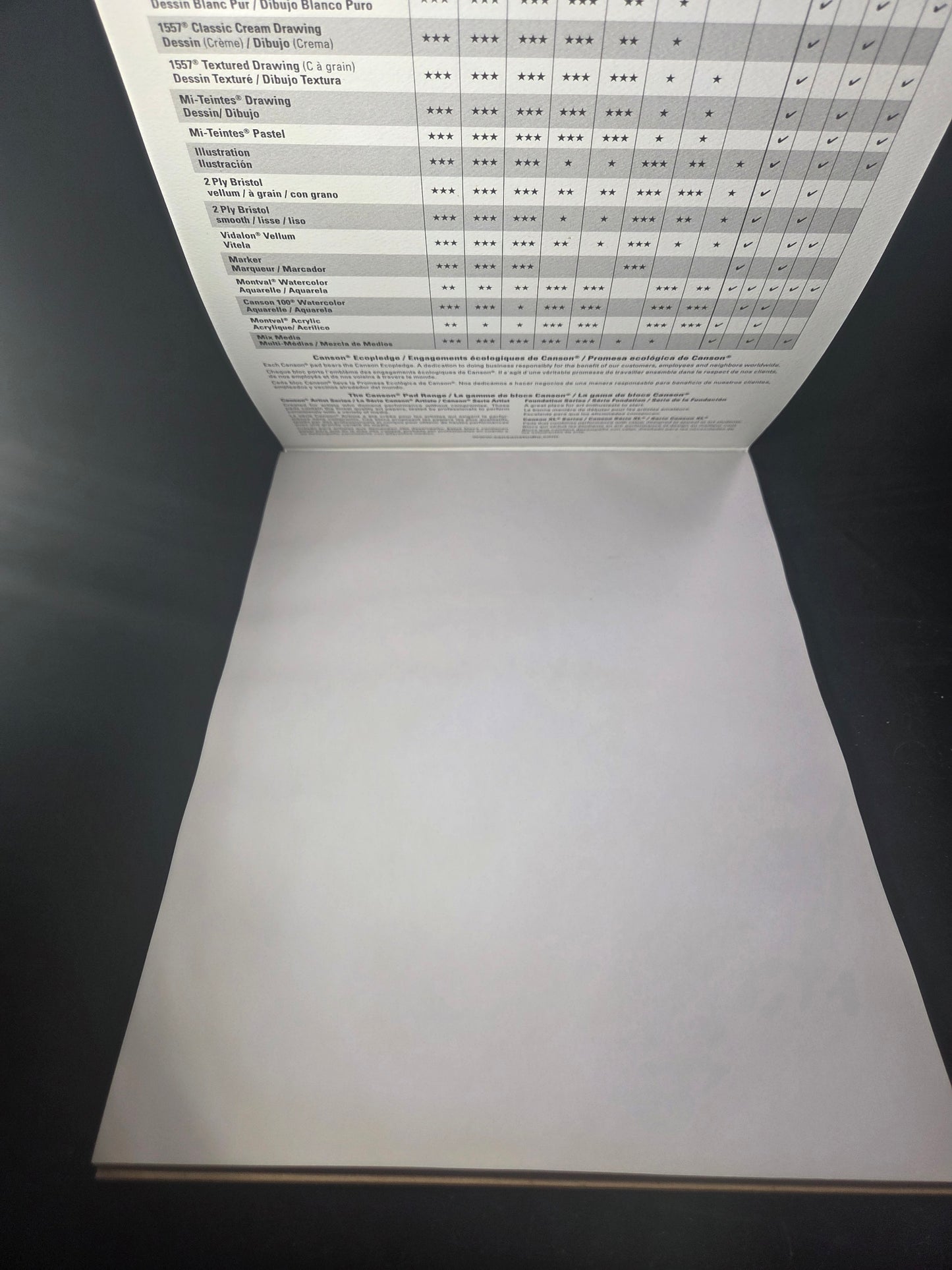 Translucent Vellum Pad, Vidalon, Canson 9" x 12" 50 sheets