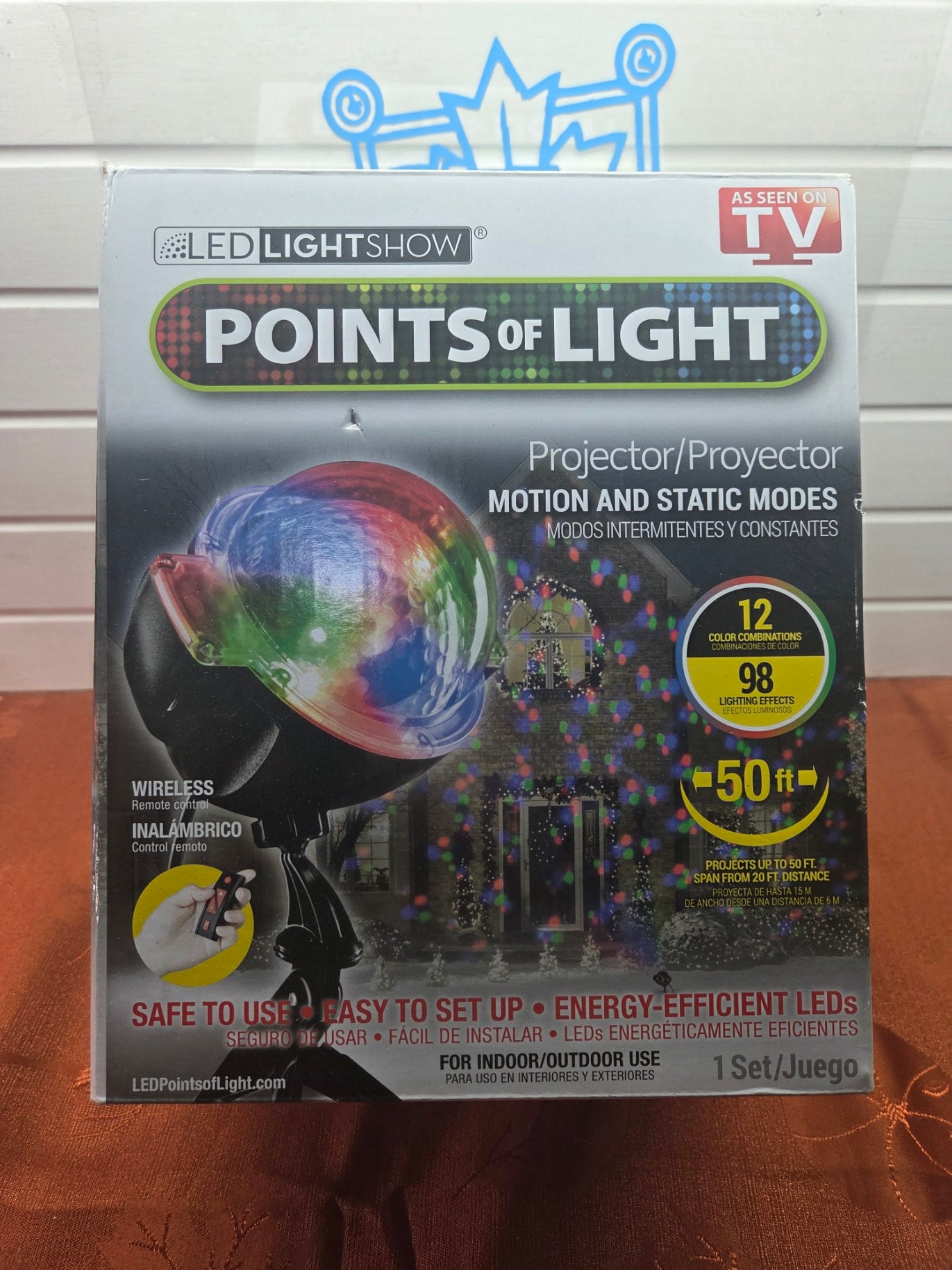 Light Show Projector, Remote, 98 Programs, Halloween, Christmas, Points of Light