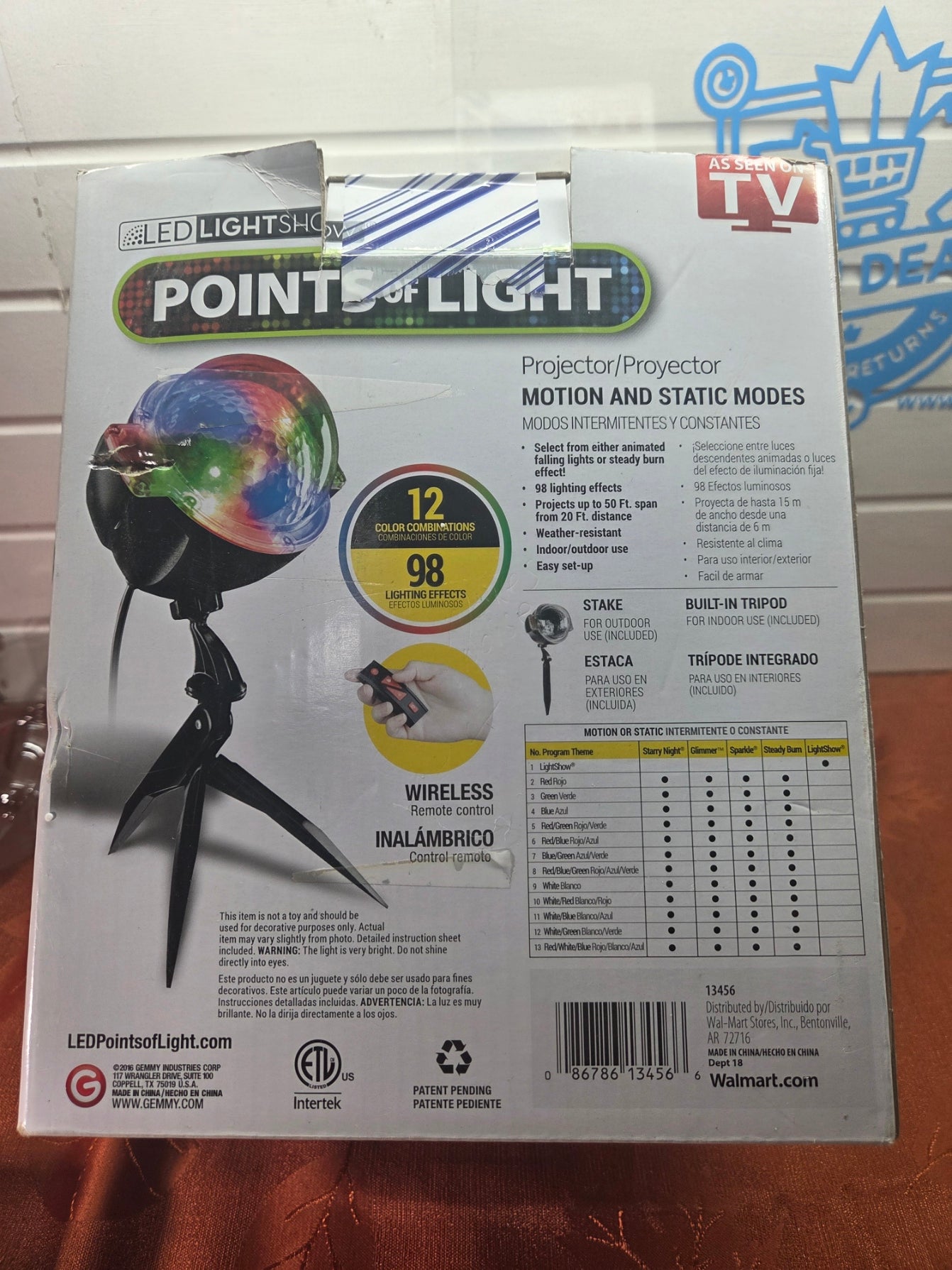 Light Show Projector, Remote, 98 Programs, Halloween, Christmas, Points of Light