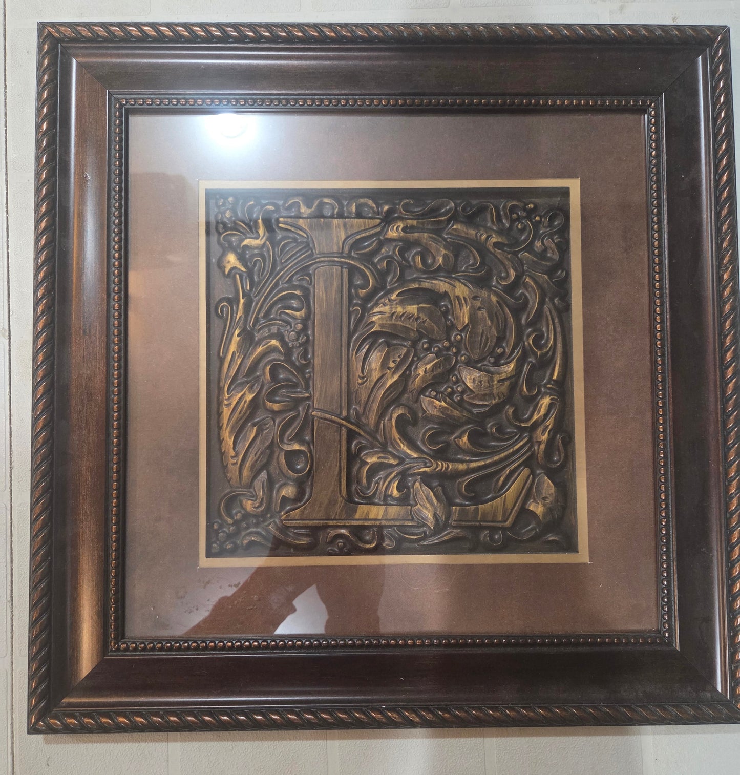 Kirkland’s Monogram Shadowbox Wall Art - Letter "L"
