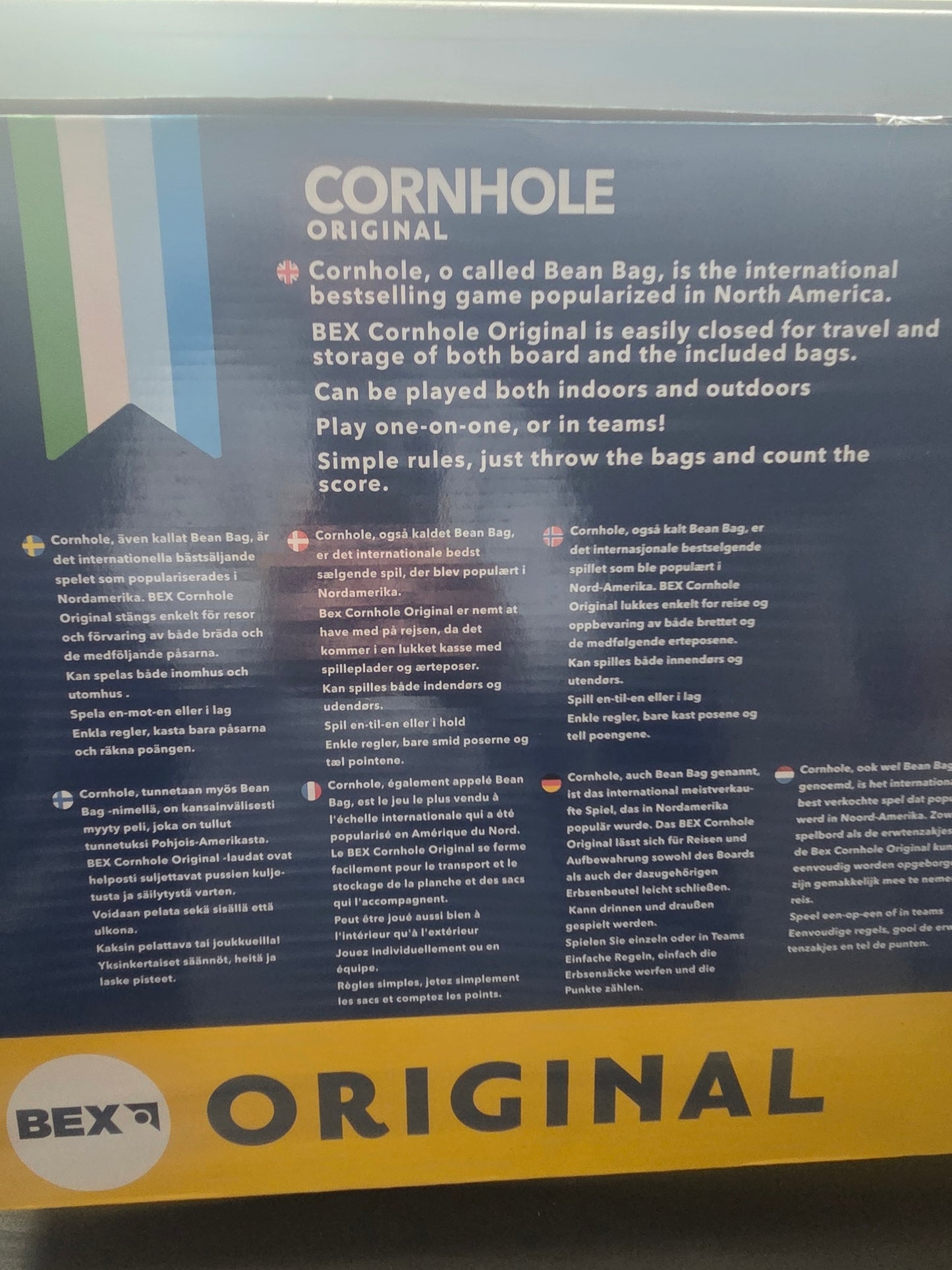 Cornhole New In Box : 2 Boards and 8 Beanbags, 4 Players, Ages 6+, BEX Sports